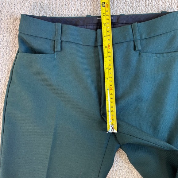 Banana Republic Lido Straight Leg Italian Wool Trouser Green Sz 4 Marzotto mill - Picture 10 of 16